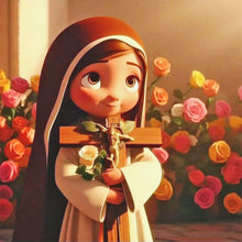 Load image into Gallery viewer, Diamond Painting - Full Round - Q version of Virgin Mary (30*30CM)