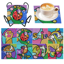 Load image into Gallery viewer, 6/8 Pcs Acrylic Summer Beach Diamond Painting Coasters with Holder Cork Pads