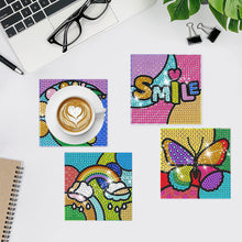 Load image into Gallery viewer, 6/8 Pcs Acrylic Summer Beach Diamond Painting Coasters with Holder Cork Pads