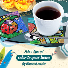 Load image into Gallery viewer, 6/8 Pcs Acrylic Summer Beach Diamond Painting Coasters with Holder Cork Pads