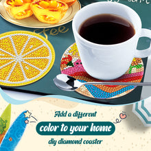Load image into Gallery viewer, 6/8 Pcs Acrylic Summer Beach Diamond Painting Coasters with Holder Cork Pads