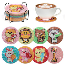 Load image into Gallery viewer, 6/8 Pcs Acrylic Summer Beach Diamond Painting Coasters with Holder Cork Pads