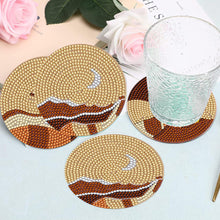 Load image into Gallery viewer, 6/8 Pcs Acrylic Summer Beach Diamond Painting Coasters with Holder Cork Pads