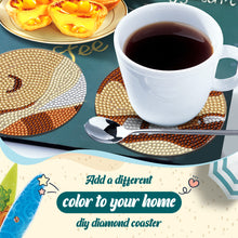 Load image into Gallery viewer, 6/8 Pcs Acrylic Summer Beach Diamond Painting Coasters with Holder Cork Pads