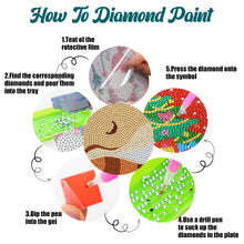 Load image into Gallery viewer, 6/8 Pcs Acrylic Summer Beach Diamond Painting Coasters with Holder Cork Pads