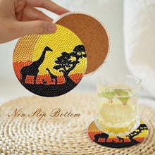 Load image into Gallery viewer, 6/8 Pcs Acrylic Summer Beach Diamond Painting Coasters with Holder Cork Pads