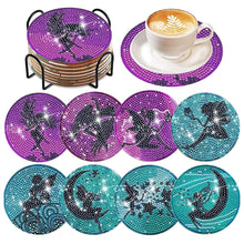 Load image into Gallery viewer, 6/8 Pcs Acrylic Summer Beach Diamond Painting Coasters with Holder Cork Pads