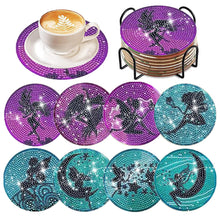 Load image into Gallery viewer, 6/8 Pcs Acrylic Summer Beach Diamond Painting Coasters with Holder Cork Pads