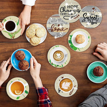 Load image into Gallery viewer, 6/8 Pcs Acrylic Summer Beach Diamond Painting Coasters with Holder Cork Pads