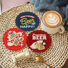 Load image into Gallery viewer, 6/8 Pcs Acrylic Summer Beach Diamond Painting Coasters with Holder Cork Pads