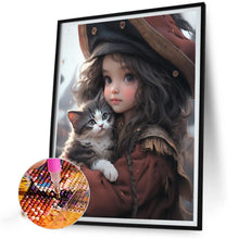 Load image into Gallery viewer, Diamond Painting - Full Round - sweet girl (40*50CM)