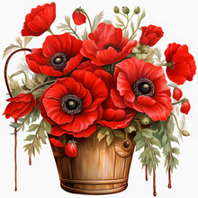 Load image into Gallery viewer, Diamond Painting - Full Round - poppy flower (30*30CM)