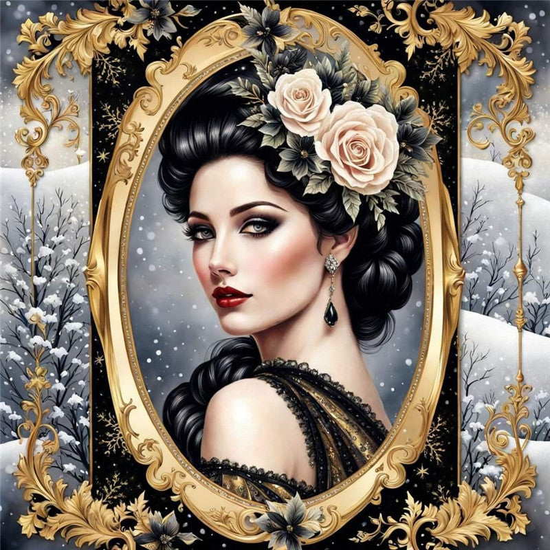 Diamond Painting - Full Round - noble lady (30*30CM)