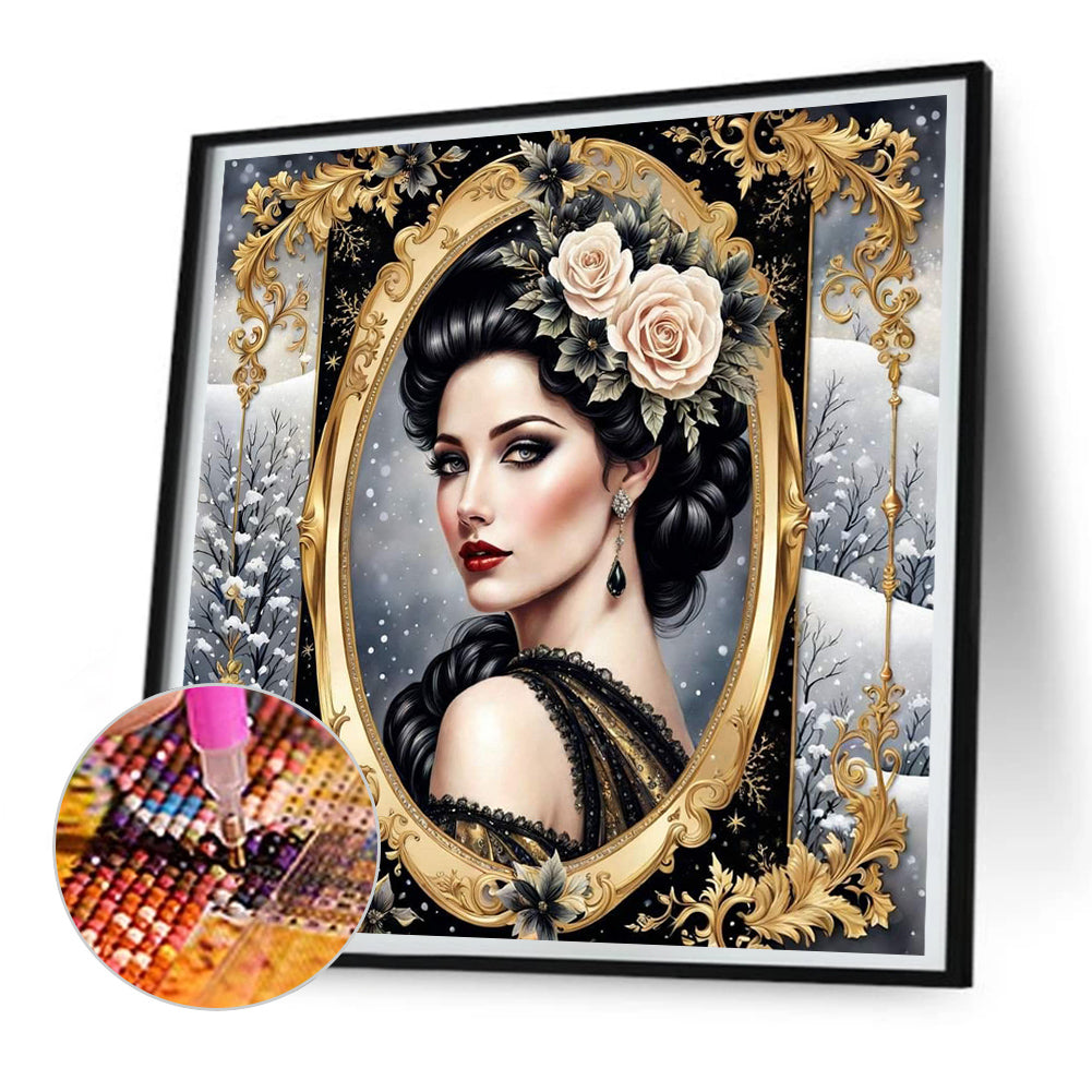 Diamond Painting - Full Round - noble lady (30*30CM)