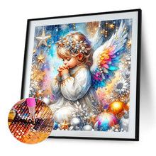 Load image into Gallery viewer, AB Diamond Painting - Full Round - Colorful feather praying girl (30*30CM)