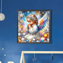 Load image into Gallery viewer, AB Diamond Painting - Full Round - Colorful feather praying girl (30*30CM)