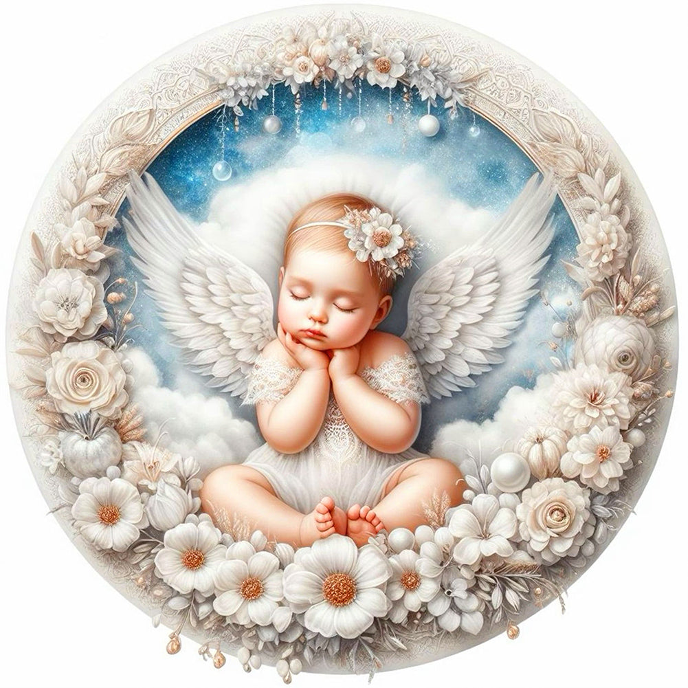 AB Diamond Painting - Full Round - dozing angel (30*30CM)