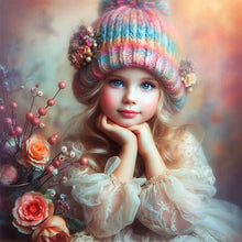 Load image into Gallery viewer, AB Diamond Painting - Full Round - girl looking at camera (30*30CM)