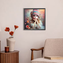 Load image into Gallery viewer, AB Diamond Painting - Full Round - girl looking at camera (30*30CM)