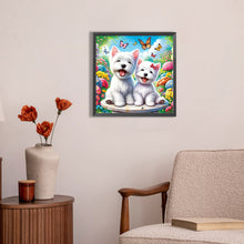 Load image into Gallery viewer, AB Diamond Painting - Full Round - Happy dogs (30*30CM)