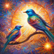 Load image into Gallery viewer, AB Diamond Painting - Full Round - two little birds (30*30CM)