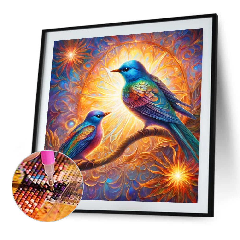 AB Diamond Painting - Full Round - two little birds (30*30CM)