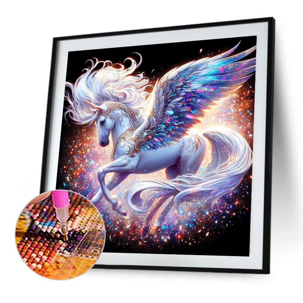 AB Diamond Painting - Full Round - unicorn (30*30CM)