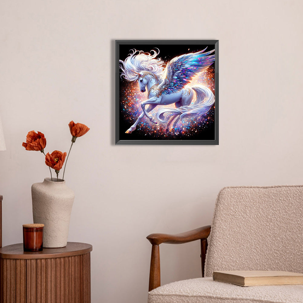 AB Diamond Painting - Full Round - unicorn (30*30CM)