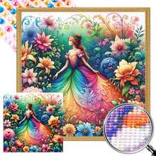 Load image into Gallery viewer, AB Diamond Painting - Full Round - Fairy Tale¡¤Girl and Flowers (30*30CM)
