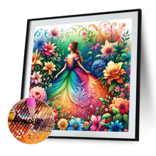 Load image into Gallery viewer, AB Diamond Painting - Full Round - Fairy Tale¡¤Girl and Flowers (30*30CM)