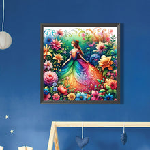 Load image into Gallery viewer, AB Diamond Painting - Full Round - Fairy Tale¡¤Girl and Flowers (30*30CM)