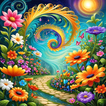 Load image into Gallery viewer, AB Diamond Painting - Full Round - fairy tale world flowers (30*30CM)