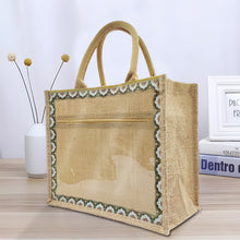 Load image into Gallery viewer, Linen Tote Bags Waterproof Daily Utility Bag for Grocery/School/Travel/Study/Gym