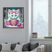 Load image into Gallery viewer, Diamond Painting - Full Round - teacup cat (30*30CM)