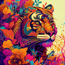 Load image into Gallery viewer, Diamond Painting - Full Round - colorful tiger (30*30CM)