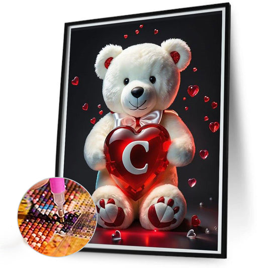 Diamond Painting - Full Round - love alphabet bear (35*45CM)