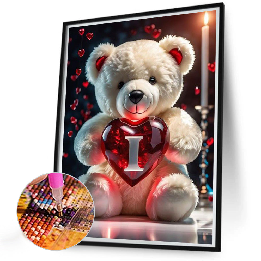 Diamond Painting - Full Round - Love Letter Bear I (35*45CM)