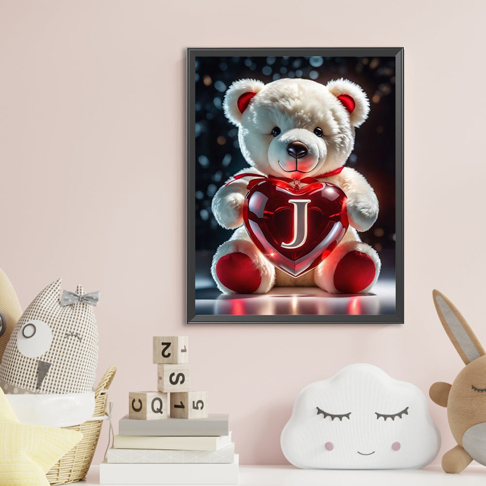 Diamond Painting - Full Round - Love Letter Bear J (35*45CM)