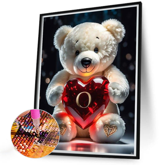 Diamond Painting - Full Round - Love Letter Bear O (35*45CM)