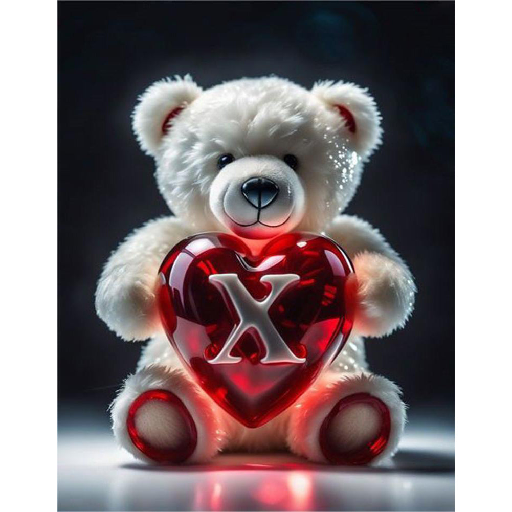 Diamond Painting - Full Round - Heart Letter Bear X (35*45CM)