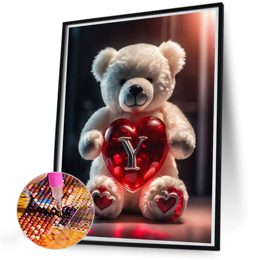 Diamond Painting - Full Round - Love Letter Bear Y (35*45CM)