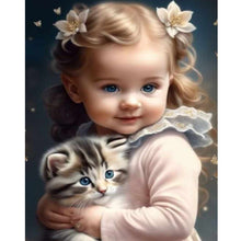 Load image into Gallery viewer, Diamond Painting - Full Round - sweet girl (40*50CM)