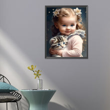 Load image into Gallery viewer, Diamond Painting - Full Round - sweet girl (40*50CM)