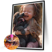 Load image into Gallery viewer, Diamond Painting - Full Round - sweet girl (40*50CM)