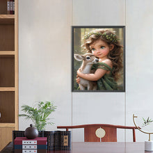 Load image into Gallery viewer, Diamond Painting - Full Round - sweet girl (40*50CM)