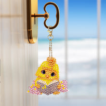 Load image into Gallery viewer, 5 Pcs Double Sided Diamond Painting Keychain for Beginners Adult(Animal Reading)