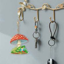 Load image into Gallery viewer, 5 Pcs Double Sided Diamond Painting Keychain for Beginners Adult (Mushroom Frog)