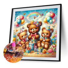 Load image into Gallery viewer, Diamond Painting - Full Round - bear receiving gifts (40*40CM)