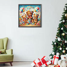 Load image into Gallery viewer, Diamond Painting - Full Round - bear receiving gifts (40*40CM)