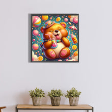 Load image into Gallery viewer, Diamond Painting - Full Round - happy bear (40*40CM)